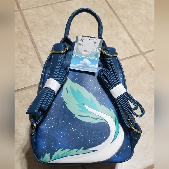 Studio Ghibli Her Universe Spirited Away Haku Dragon Stars Mini Backpack - Picture 2 of 3